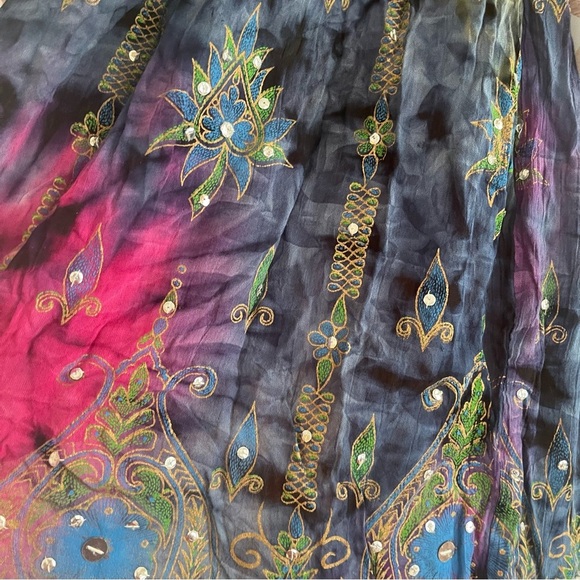 Multicolor Bohemian Maxi Skirt - Picture 3 of 8